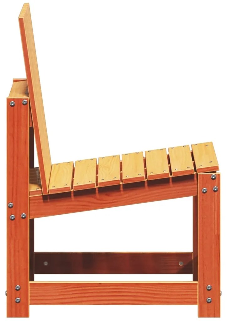 3 pcs conjunto lounge de jardim pinho maciço castanho-mel