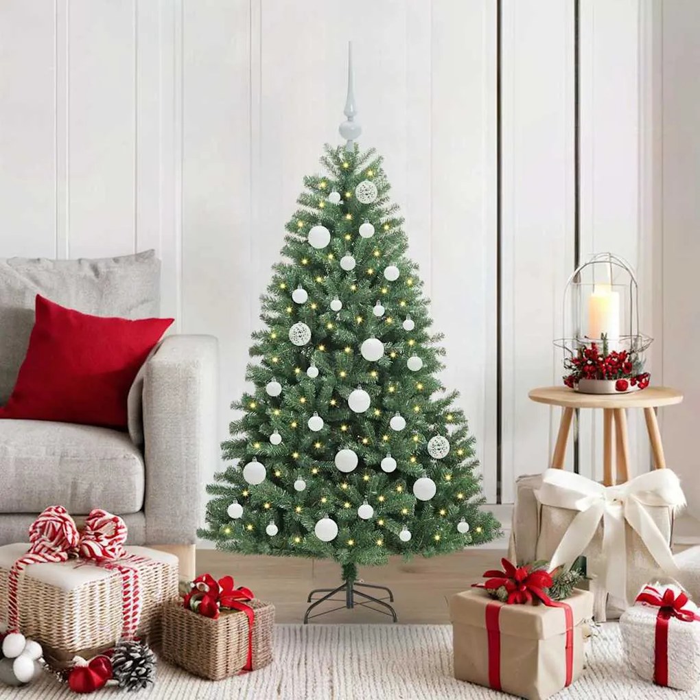 vidaXL Árvore de Natal Articulada Artificial Verde 120 cm PVC e Metal