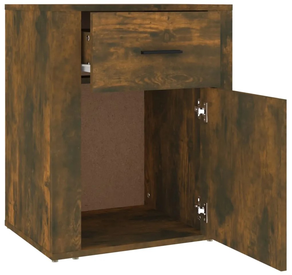 Mesa cabeceira 50x36x60 cm derivados madeira carvalho fumado