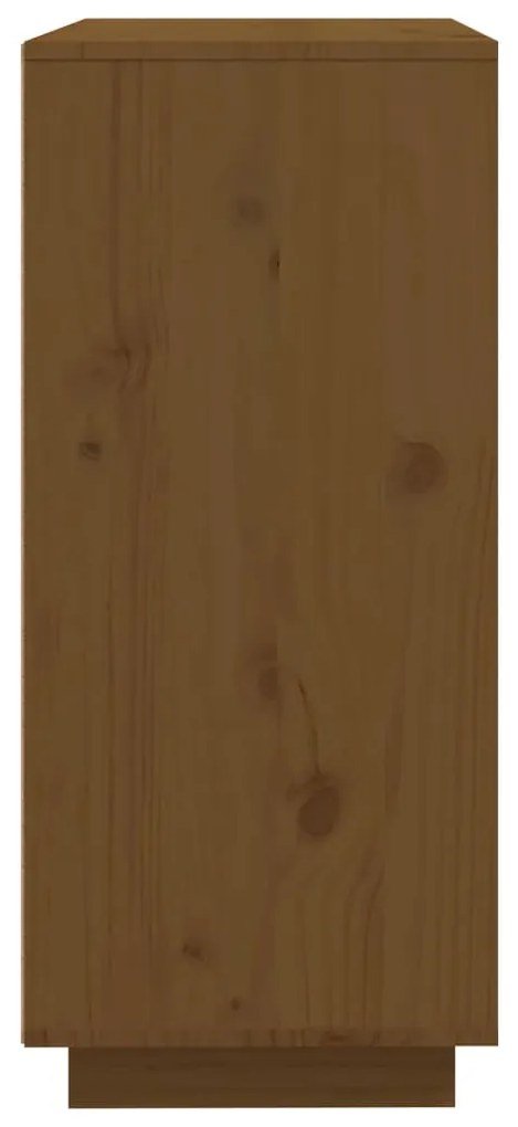 Aparador 60x35x80 cm madeira de pinho maciça castanho-mel