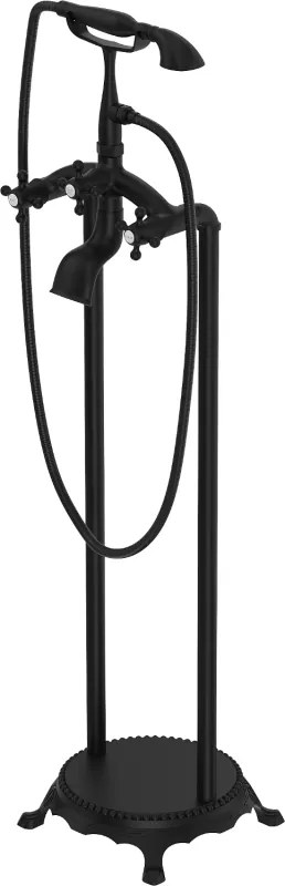 Mexen Retro torneira de banheira independente, preta - 75933-70