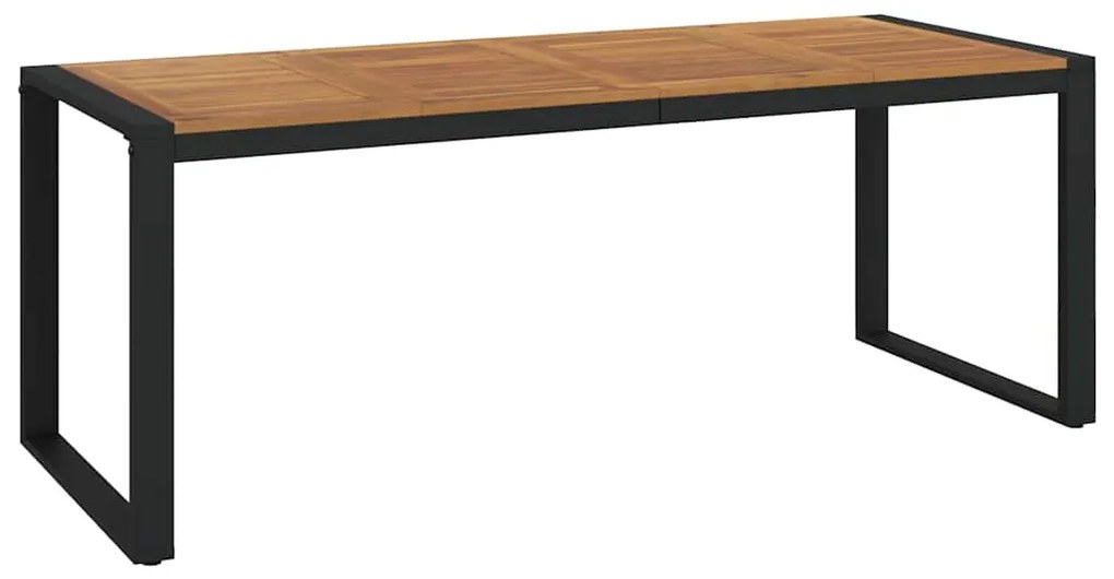 Conjunto de Jantar para Jardim vidaXL 9 Peças Preto Polyrattan Acácia