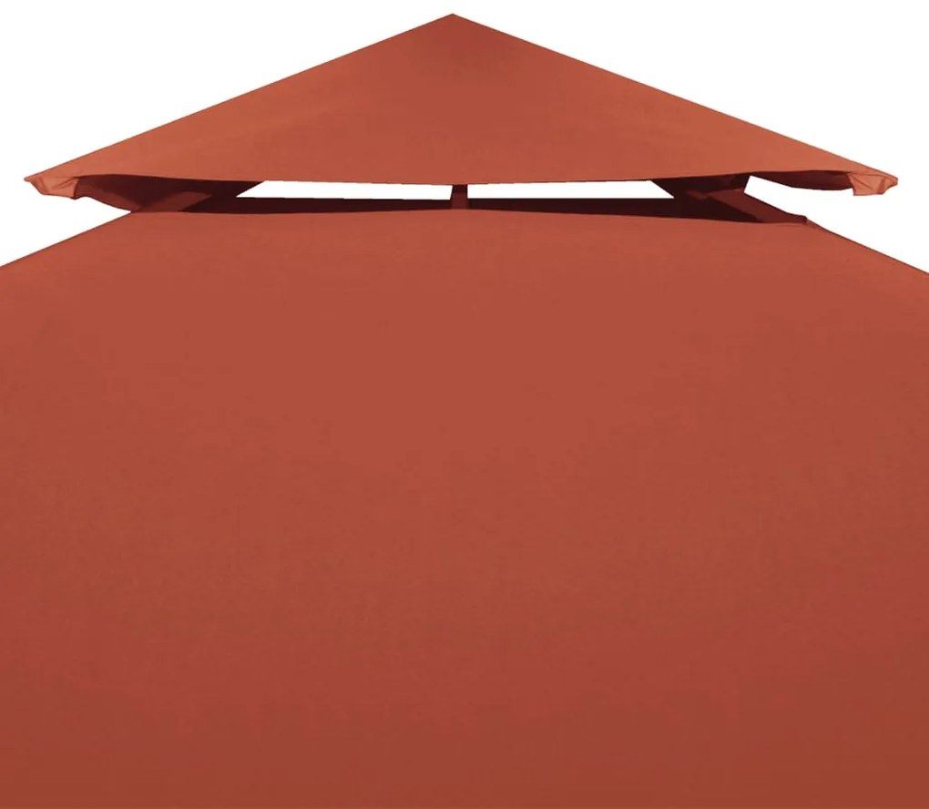 Cobertura gazebo c/ 2 camadas 310 g/m² 3x3 m terracota