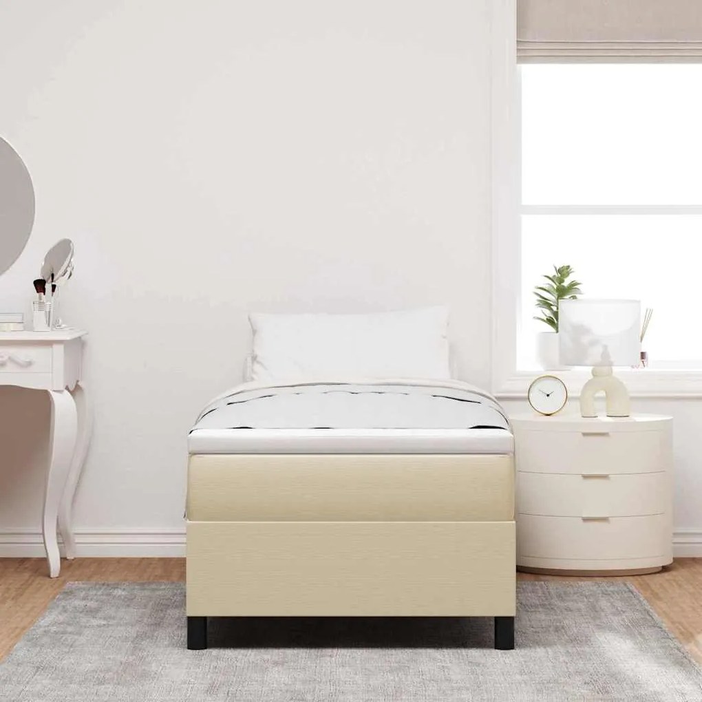 Cama Box com Colchão Verde Claro, Tamanho Solteiro, feita de veludo co