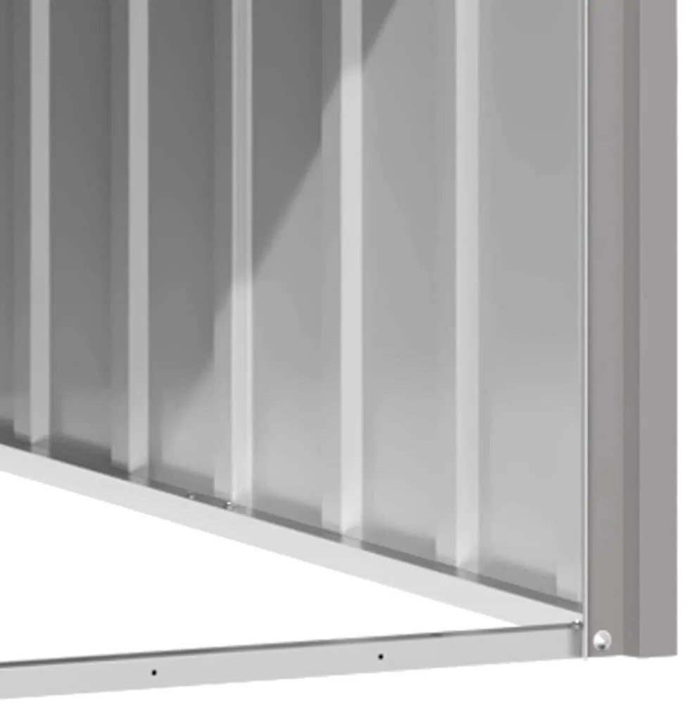 Casota para cães 116,5x103x81,5 cm aço galvanizado cinzento