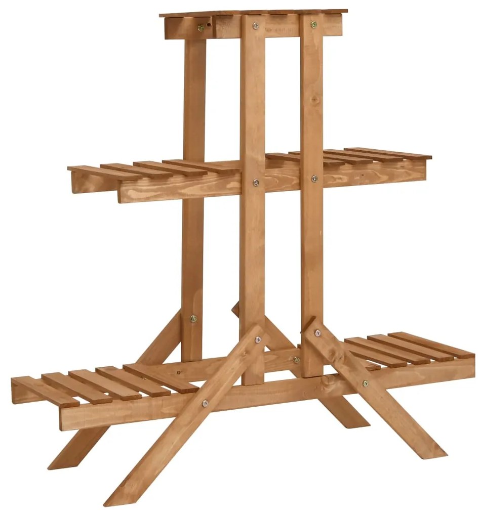 Suporte para plantas 83x25x83 cm madeira de abeto