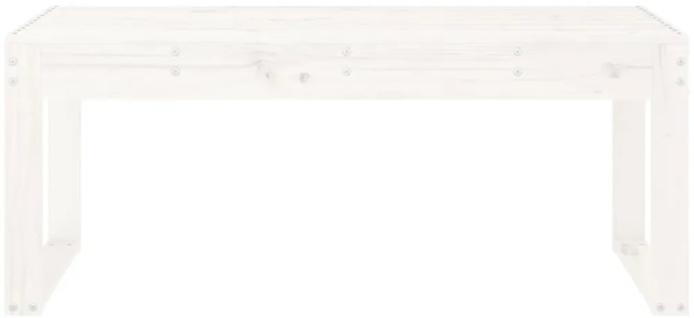 Banco de jardim 110x38x45 cm madeira de pinho maciça branco