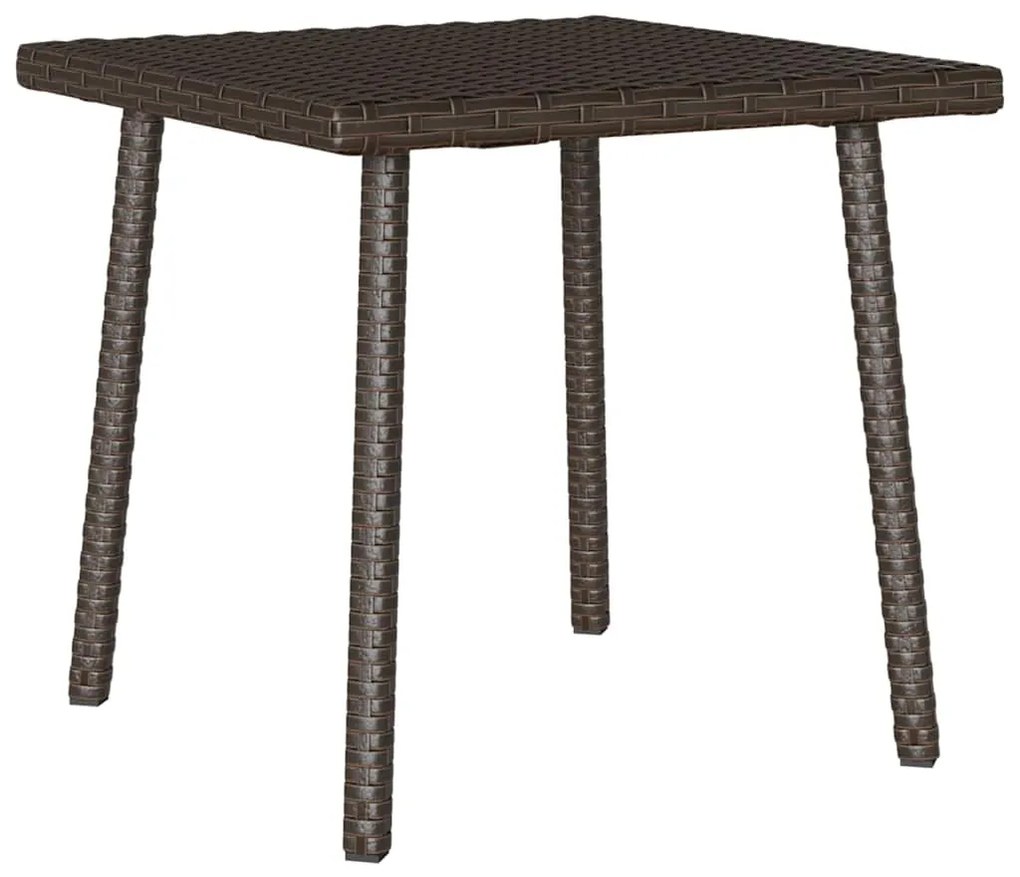 Mesa de centro de jardim retangular 40x40x37cm vime PE castanho