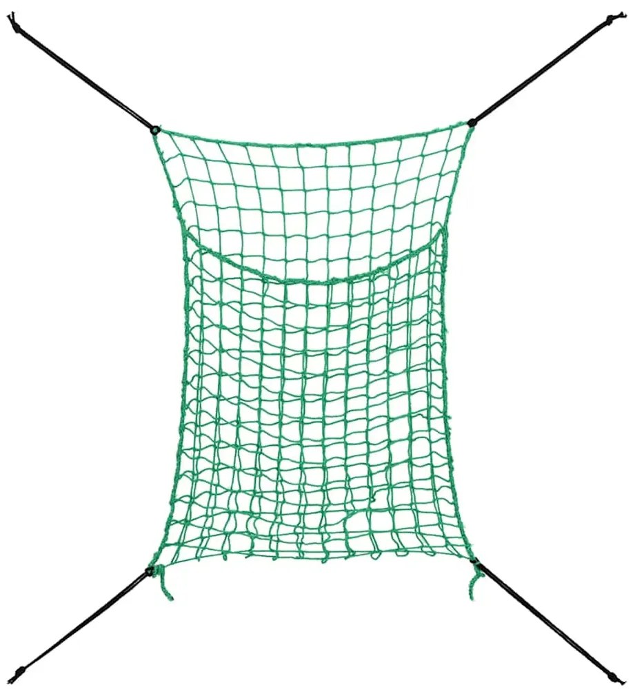 Redes para feno 2 pcs retangular 90x60 cm PP verde