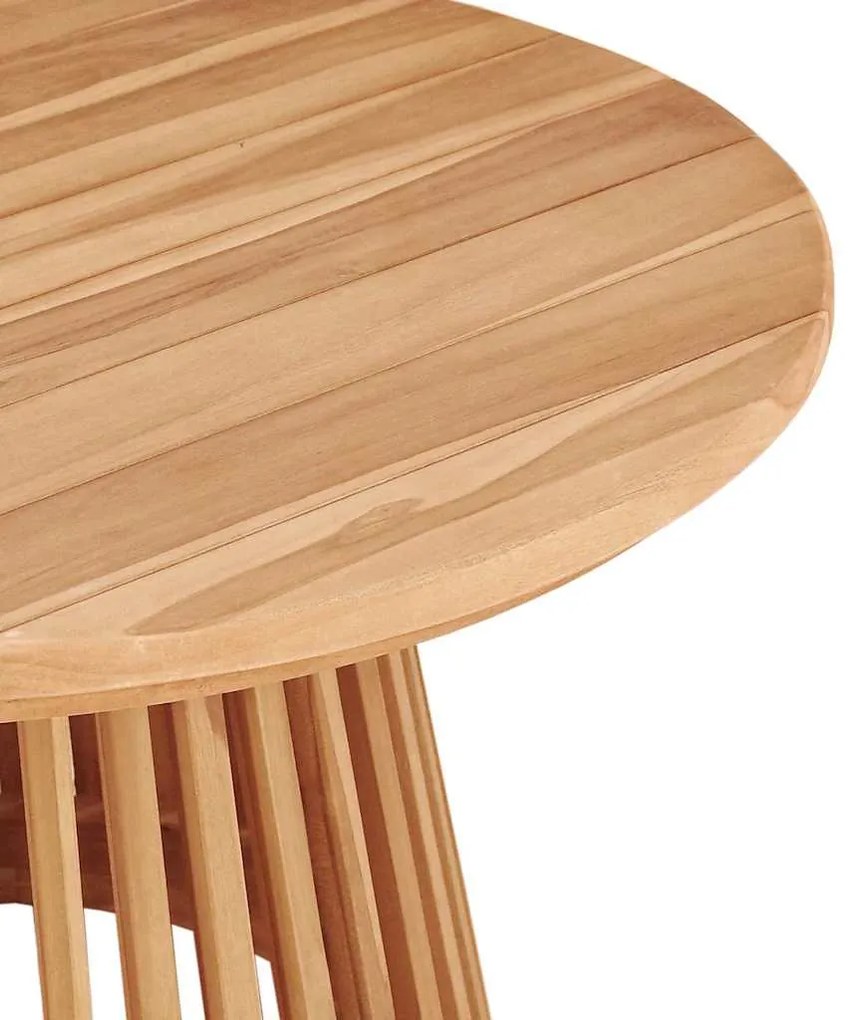 Mesa de Café de Jardim Ø70x40 cm de Madeira Sólida de Teca