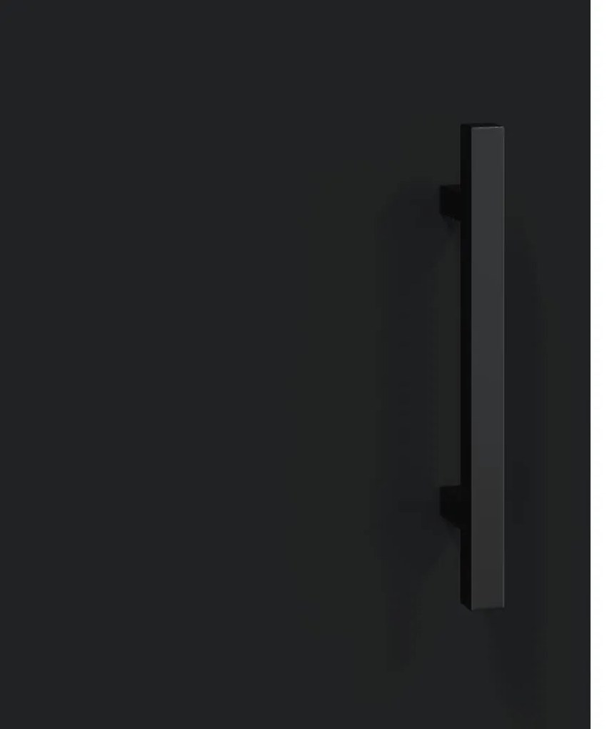 Móveis de parede 2 pcs derivados de madeira preto