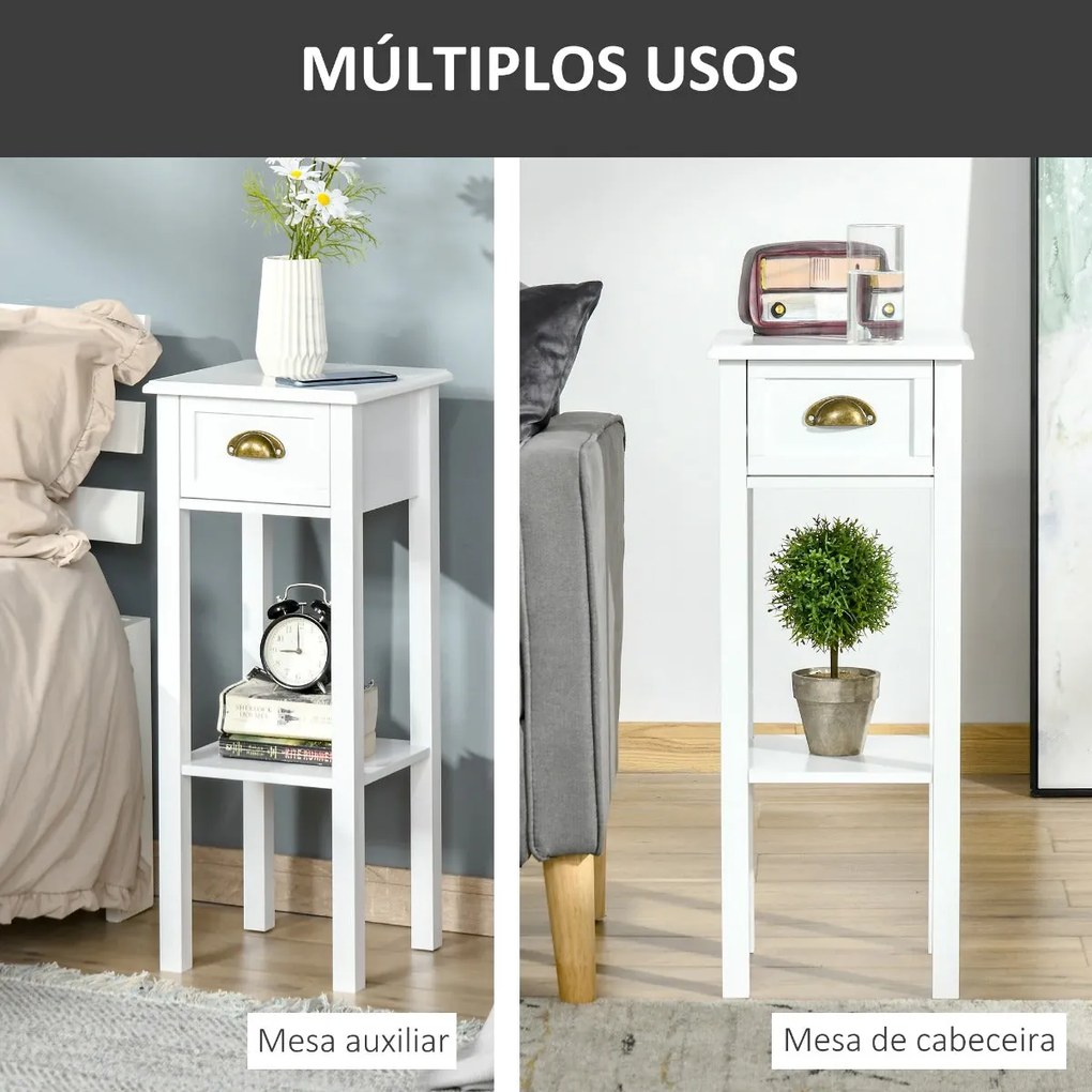 Mesa de Apoio com Gaveta - Design Clássico