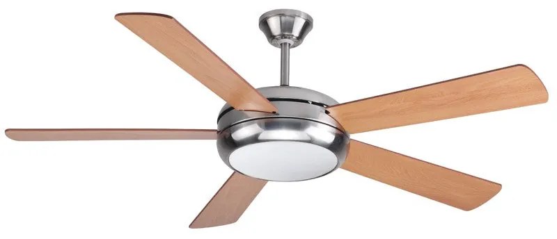 Randy Ceiling Fan with Light 132cm Nickel