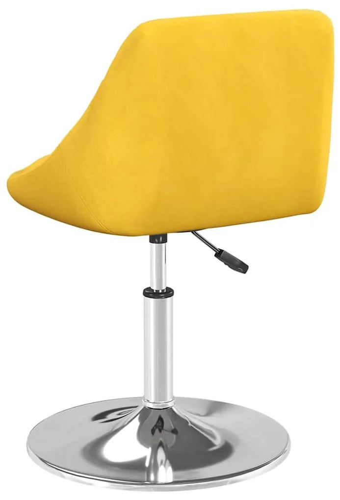 Cadeiras de jantar giratórias 2 pcs veludo amarelo mostarda