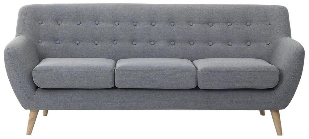 Sofá de 3 lugares em tecido cinzento claro MOTALA Beliani