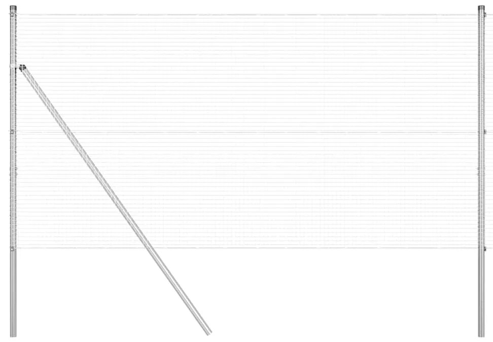 Cerca de Arame Soldado com 13 Postes 1.2x25 m Aço Galvanizado