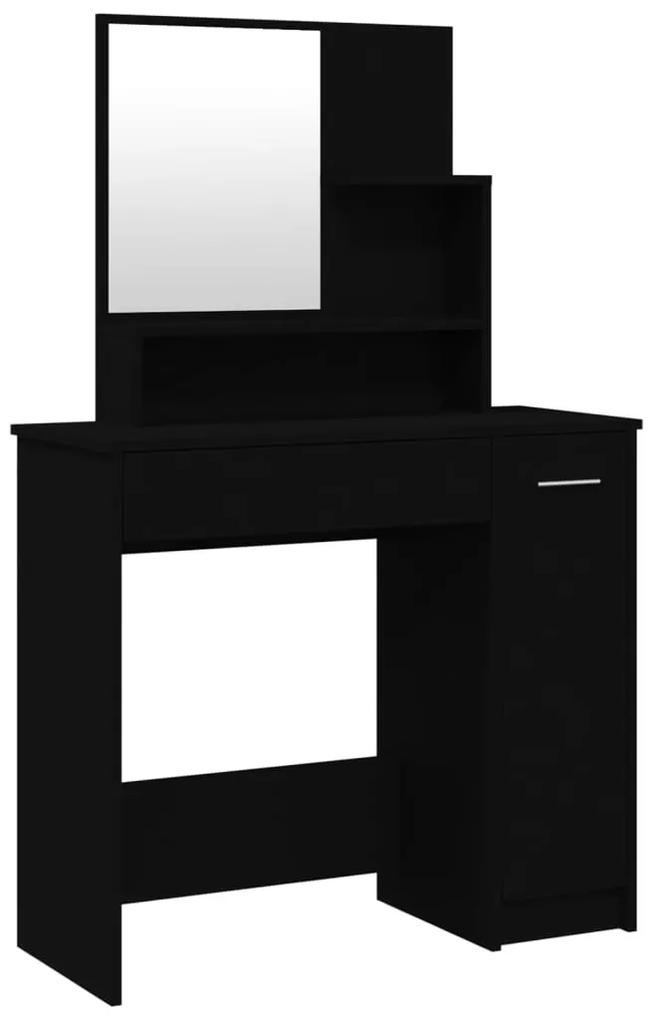 Toucador com espelho 86,5x35x136 cm preto