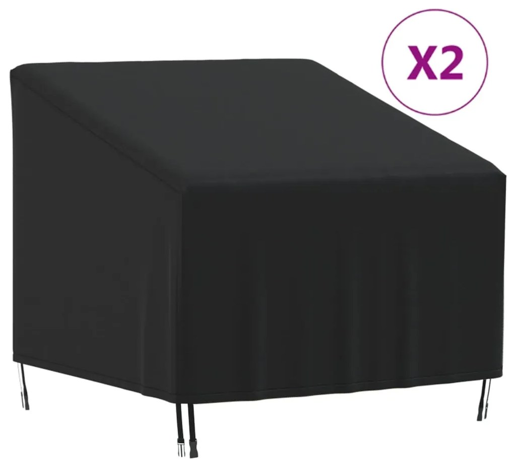 vidaXL Capas para cadeira de jardim 2 pcs 90x90x50/75 cm oxford 420D