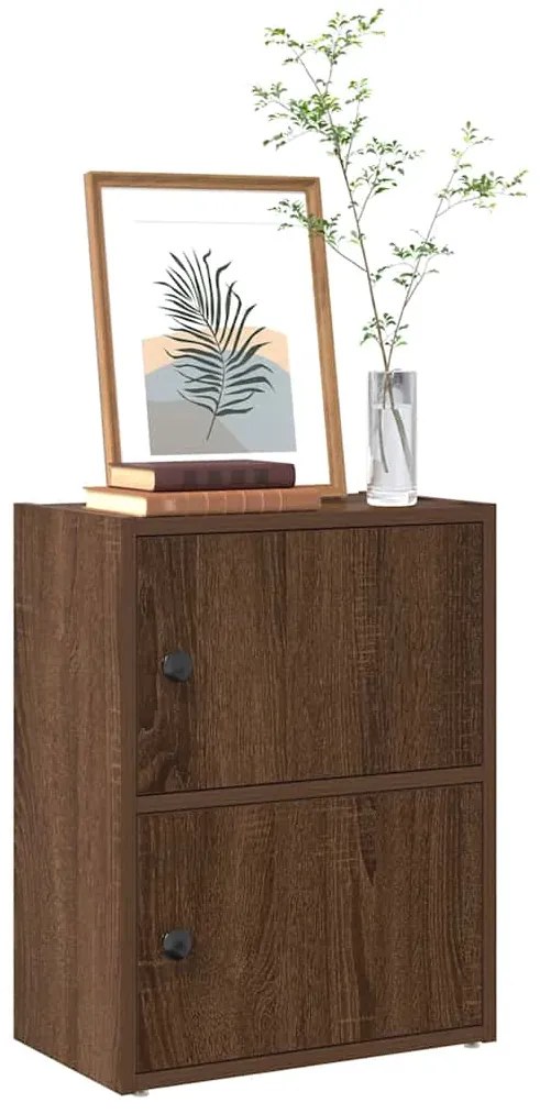 vidaXL Estante 40x24x52 cm derivados de madeira carvalho castanho