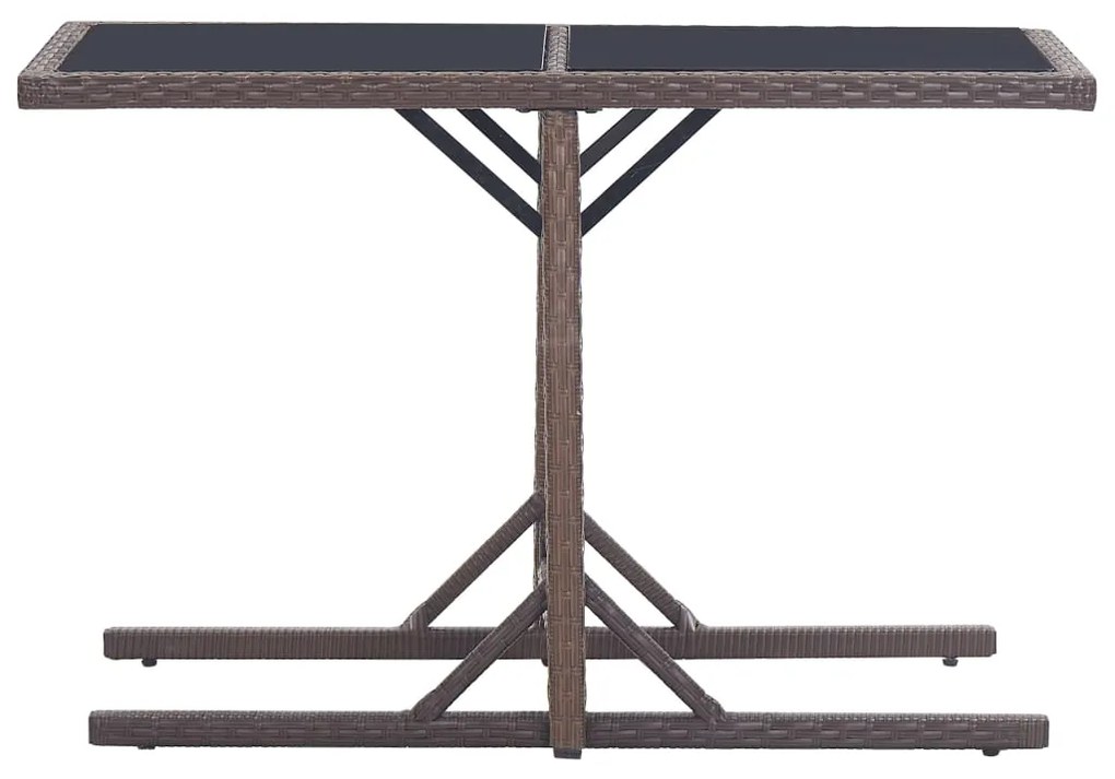 3 pcs conjunto de jantar para jardim castanho