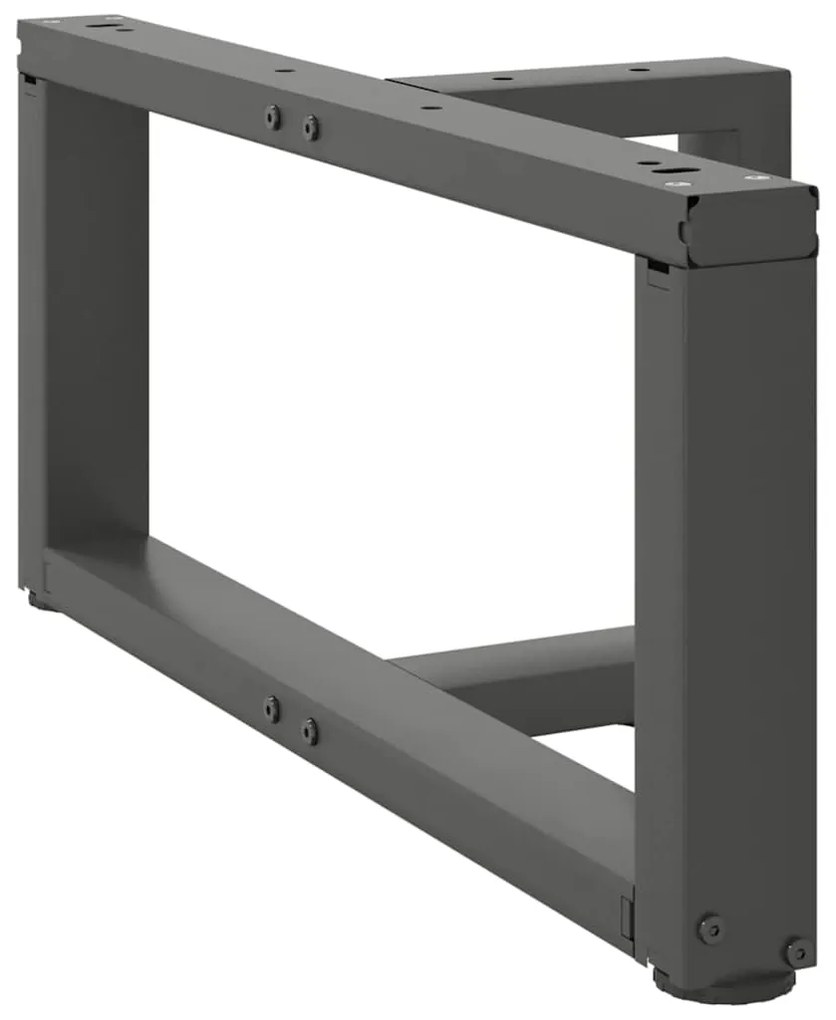 Pés para mesa de centro em forma de T, 2 peças, antracite, 70x25x(30-3