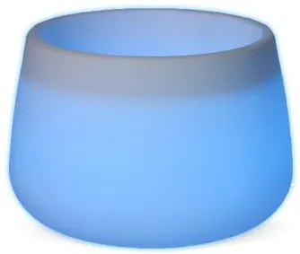 VASO REDONDO CAMELIA 60 CM COM LUZ LED RGB BATERIA RECARREGÁVEL HOTEL, CASA, JARDIM, RESTAURANTE, BAR