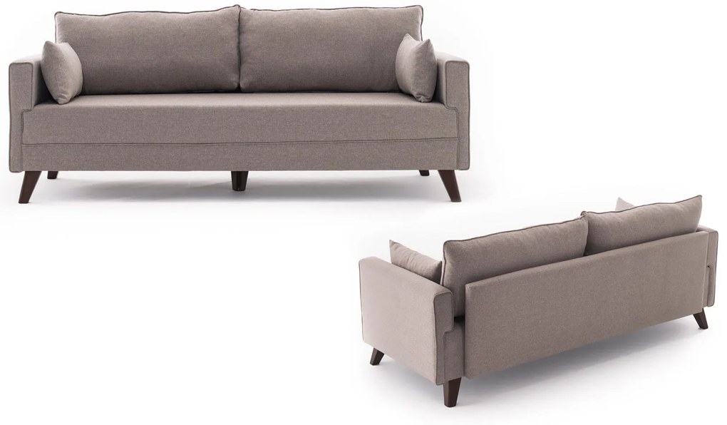 Sofá de 3 Lugares Bella – Creme – 208x85x81 cm