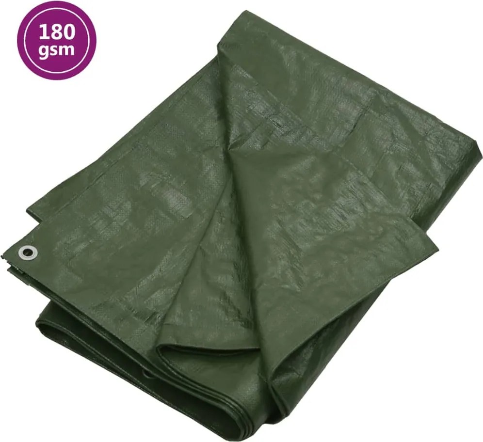 vidaXL Lona 180 g/m² 4x6 m PEAD verde
