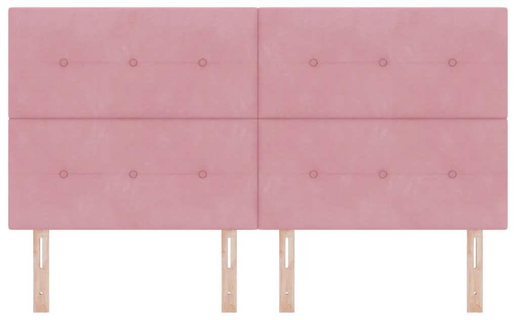 Cabeceira vidaXL Botões Estofada Rosa 180 cm Veludo