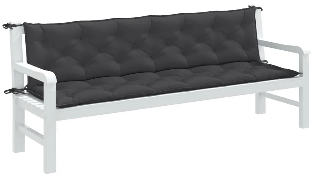 Almofadões p/ banco jardim 2pcs 200x50x7cm mesclado tecido