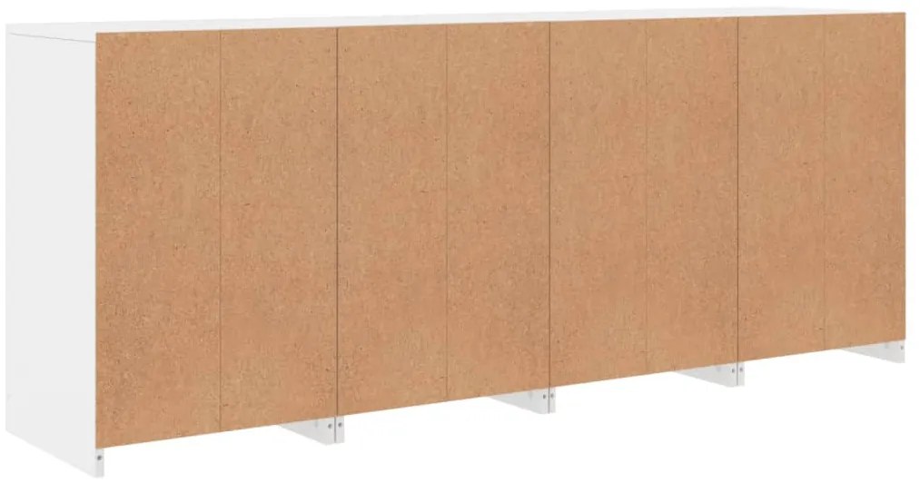 Aparador com luzes LED 164x37x67 cm branco