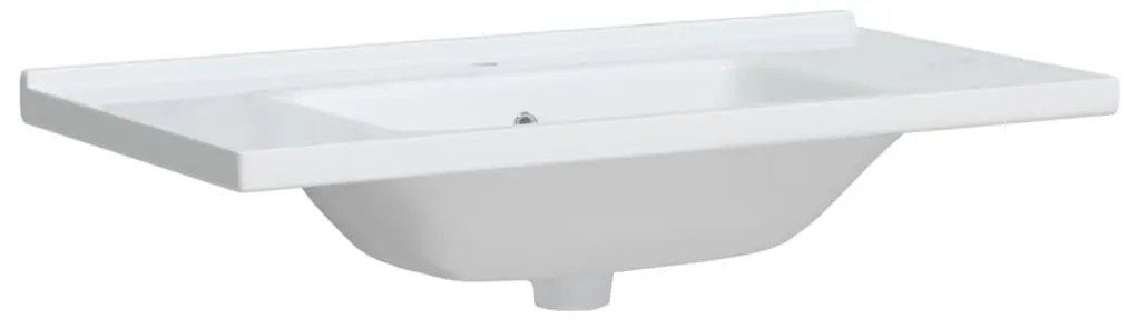 Lavatório casa de banho retangular 91,5x48x19,5 cerâmica branco