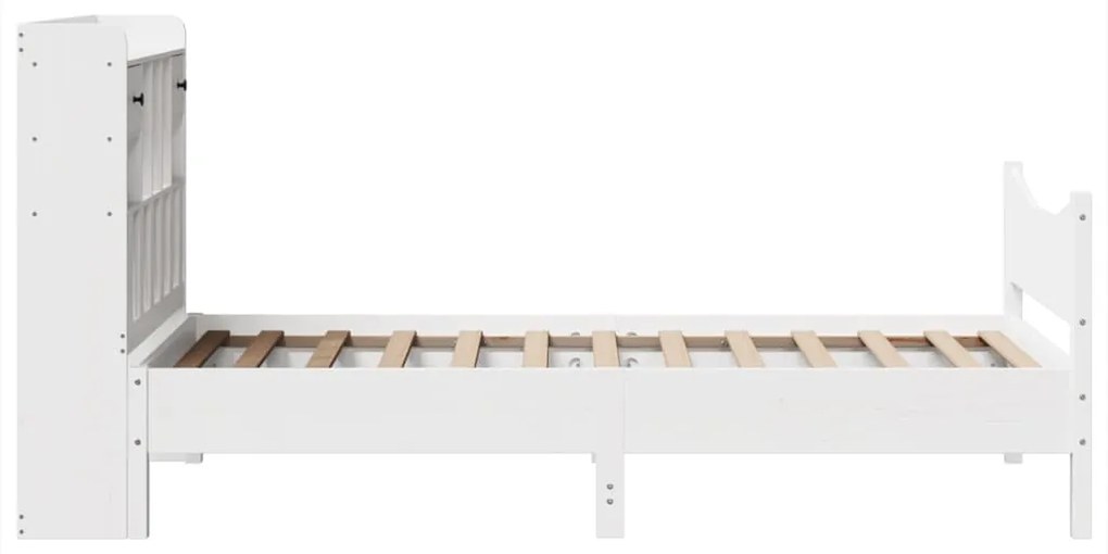 Cama sem colchão 90x190 cm madeira de pinho maciça branco