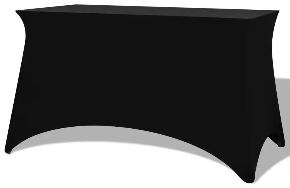 Capa extensível para mesa 2 pcs 243x76x74 cm preto