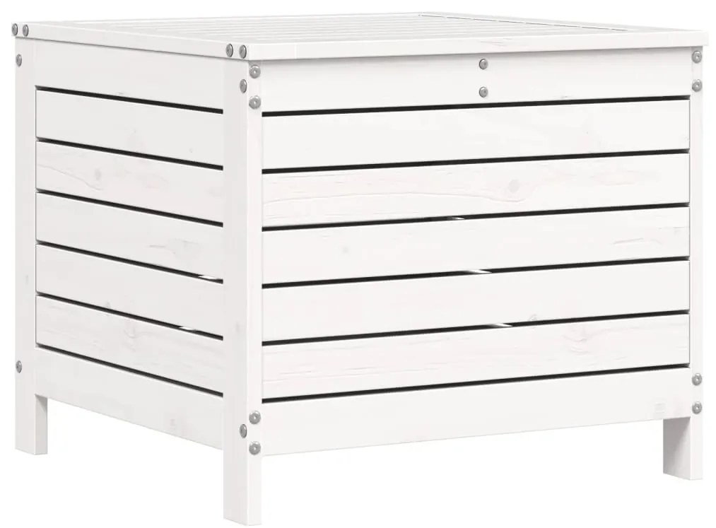 6 pcs conjunto sofás de jardim madeira de pinho maciça branco