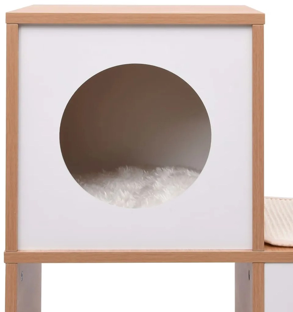 Casa para gatos com tapete arranhador sisal 100 cm