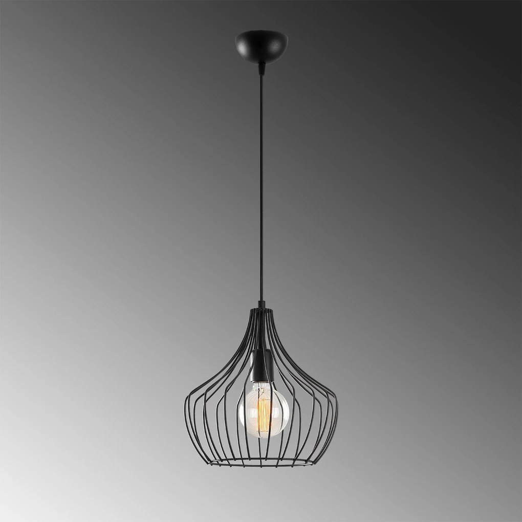 Candeeiro de Teto Mezopotamya – Preto – 27 cm
