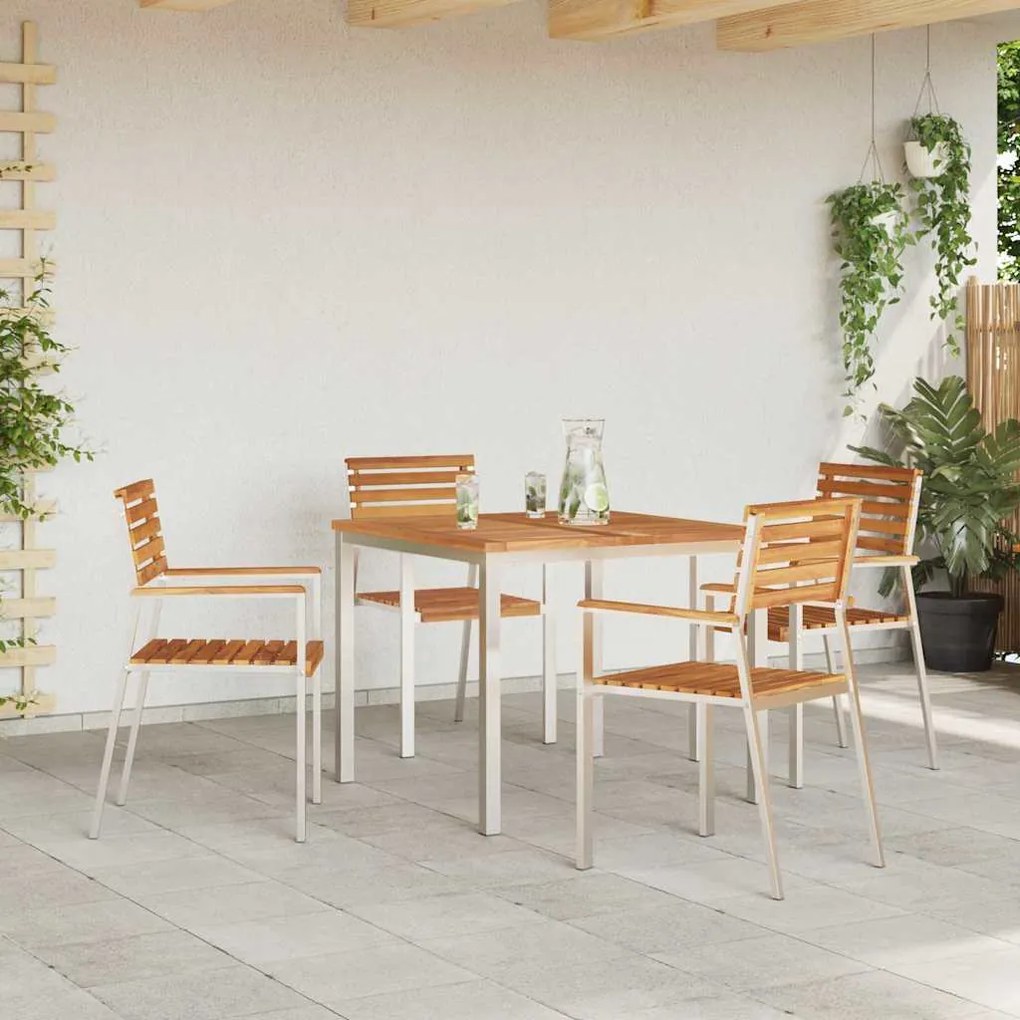 Mesa de Jantar 90x90x74.5 cm Madeira Sólida de Teca