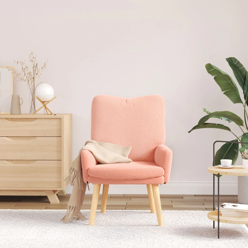 Cadeira Relaxante Rosa Tecido Curly