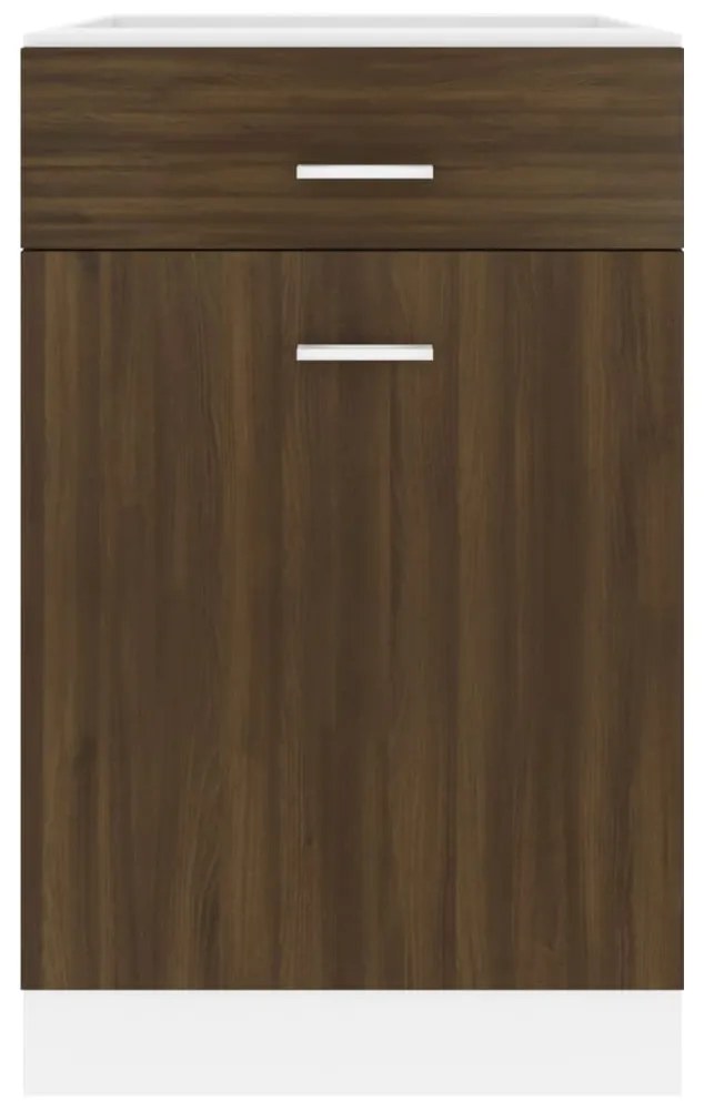 Armário inferior gavetas derivados de madeira carvalho castanho