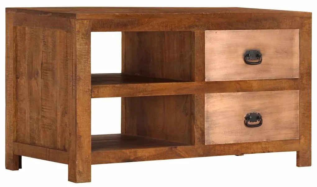 Mesa de centro c/ 2 gavetas 90x40x50cm madeira mangueira maciça