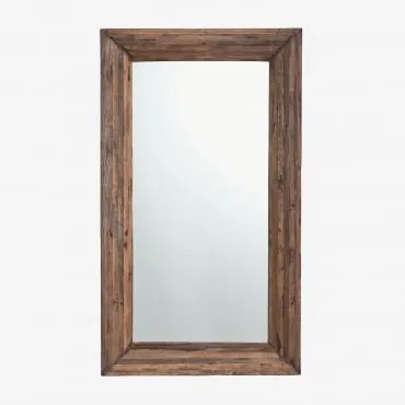 Espelho De Parede Retangular Em Madeira Reciclada Juvira 100 X 180 Cm - Sklum