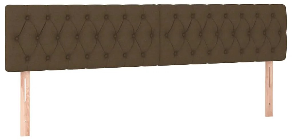 Cama boxspring com colchão 120x190 cm tecido castanho-escuro