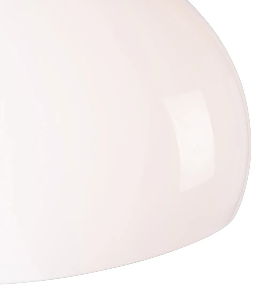 Candeeiro de parede retro em arco de aço com abajur branco ajustável