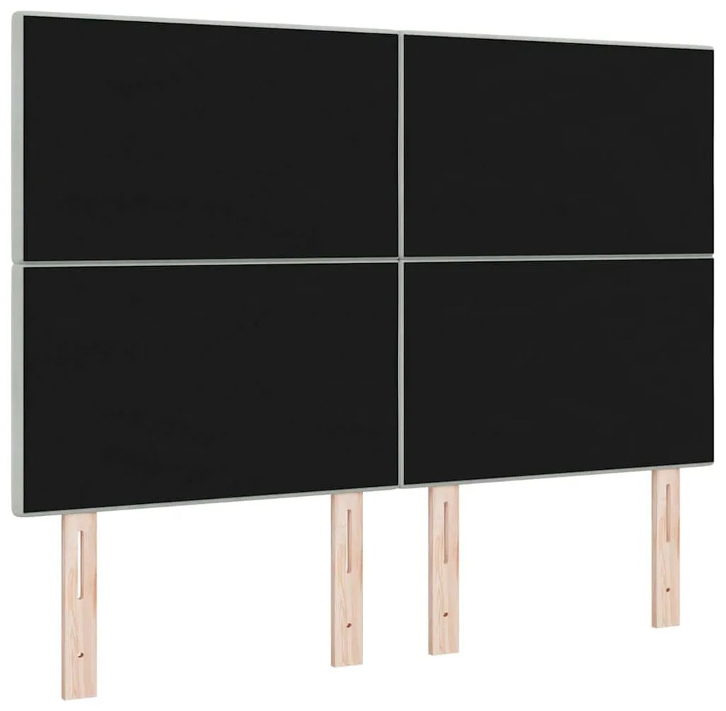 Cabeceira vidaXL Botão Tufted Cinza Claro 160 cm Veludo