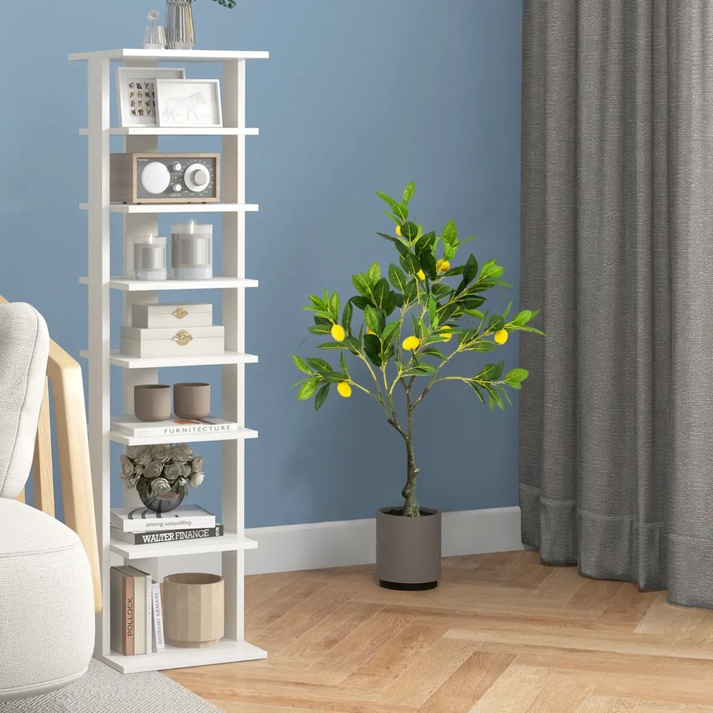 Árvore de limão artificial de 2,6/4/5,2 pés de altura, planta de limão falsa com frutas de limão - 4 pés