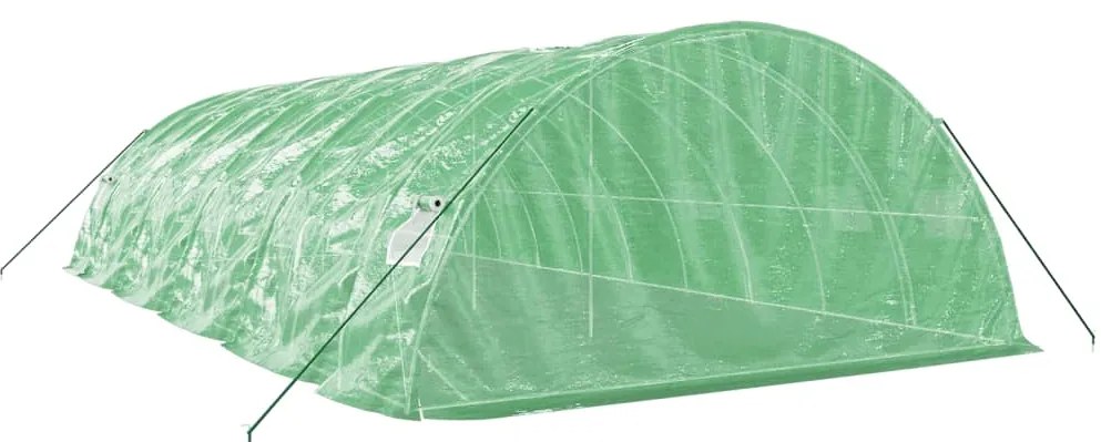 Estufa com estrutura de aço 50 m² 10x5x2,3 m verde