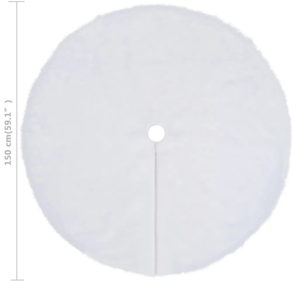 Saia para árvore de Natal 150 cm pelo sintético branco
