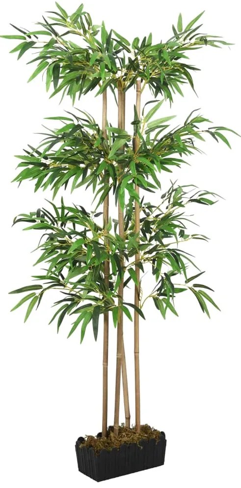vidaXL Árvore de bambu artificial 760 folhas 120 cm verde