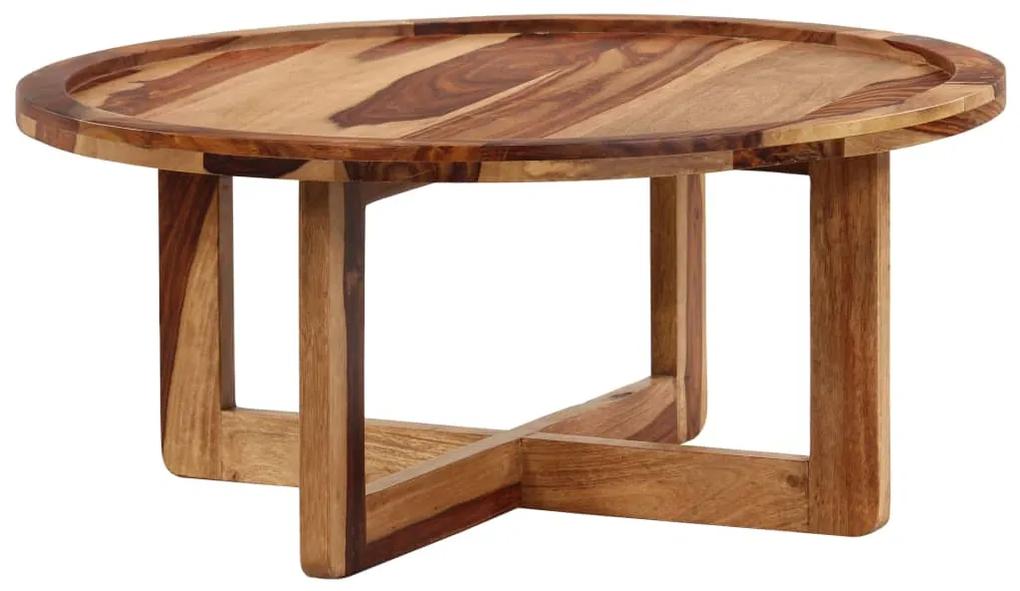 Mesa de centro 80x35 cm madeira de sheesham maciça
